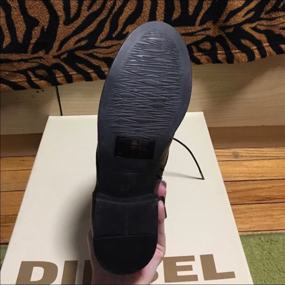 Diesel black/red motorcycle riding boots